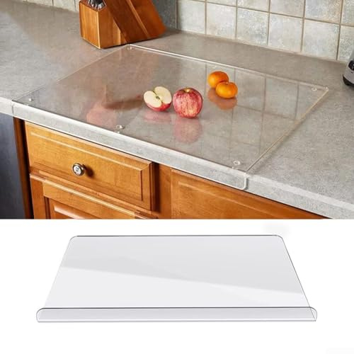 Tabla de cortar acrílica transparente con borde antideslizante, borde antideslizante, resistente a los arañazos, protector de encimera de cocina para cocina, carne, frutas, verduras