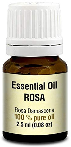 Huile Essentielle de Rose 2,5ml - Rosa Damascena - Bulgarie - Pure & Naturelle - Soins du Corps - Huiles essentielles pour Diffuseur - Relaxation - Aromathérapie