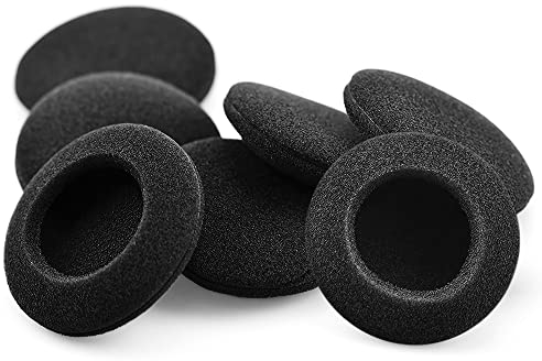 Almohadillas Auriculares,TesRank Almohadilla Espuma Reemplazo 8 Piezas Oído Repuesto Esponja Earpads Compatible con Mayorías de Auriculares- Negro,49-53mm/1.93-2.1