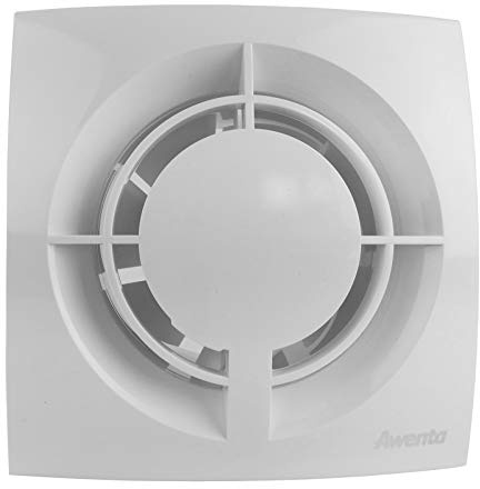 VONLIS Badlüfter Badventilator Lüfter Bad Ventilator Einbautiefe 50 mm kurz Ø 100 mm Nachlauf/Timer nein