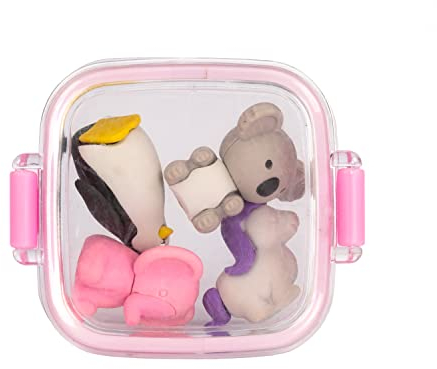 Idena 20113 - Gomme in scatola, 4 animali