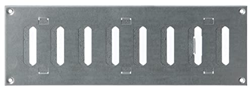 300x100mm Rectangular Metalica Rejilla de Ventilación con Persiana, Galvanizado
