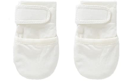 Faxianther Newborn Baby No Scratch Mittens Infants Girls Boys Soft Breathable Cotton Mitts Adjustable Hand Cover Gloves Hands Warmer Newborn Essentials, Baby Shower ideal for New Dad Mom