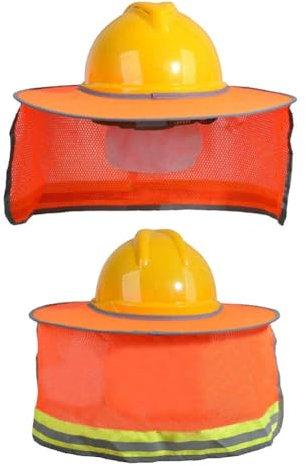 Hard Hat Sun Shield,Hard Hat Sun Shade Neck Protection,Full Brim Mesh Neck Shield Sun Visor with Reflective Strip,Sunshade Helmet Shade Neck Protective Cover Shield