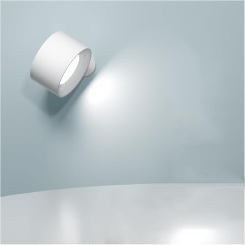 Innen LED Wandlampe Akku, Bilderleuchte USB Aufladbar Wandleuchte 3 Helligkeitsstufen Touch Dimmbar Drehbar Magnetisch Kugel Tragbar Nachtlicht Kabellose Wand Akkulampe für Schlafzimmer Nachttisch