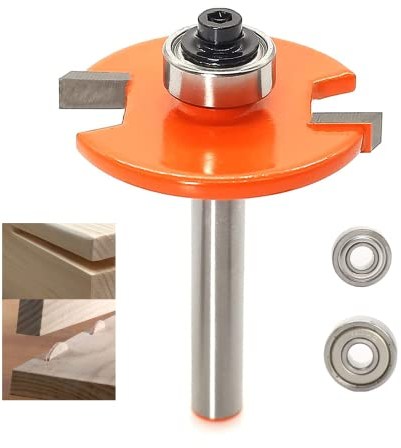 AKYLIN Falzfräser 8mm Schaft，Scheibenfräser mit 2 austauschbaren Lagern Gelenkschlitz Keksausstecher Andockwerkzeug für Holzkekse