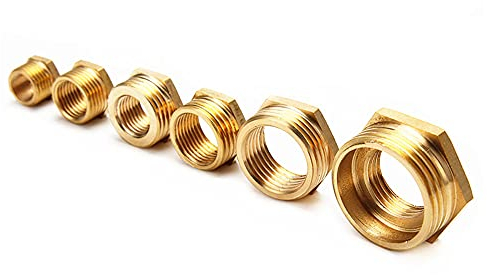 Brass Tap Connector 3/4 Male to 1/2 Female BSP Thread Plumbing Fittings Water Pipe Adapter Hex Hex Bushing Coupling for Garden Hose Connecting Conversion