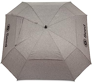 Seed SD-151 Eco Golfschirm – aus Öko-Garn – Tour-Größe & sturmfest | Heather Grey