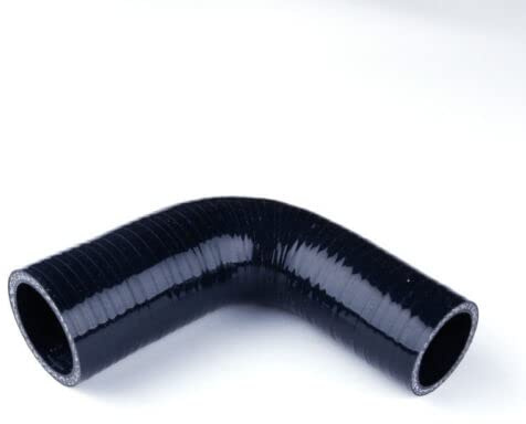 LUXERAD Codo de 90 grados 51-57mm, tubo reductor de silicona de 3 capas, tubo reforzado, acoplamiento para turbo/intercooler/tubo de admisión, mangueras hidráulicas industriales (51-57mm, negro)