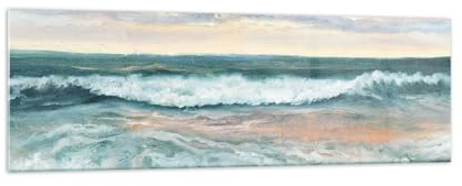 Panorama Bilder auf Glas 160x50cm Glasbild Landschaft Meer Strand Groß XXL Wanddeko Bild im Glas Schlafzimmer Küche Wandbilder Dekoration Wohnzimmer Modern Wand Kunstdruck Art GAB160x50-5389