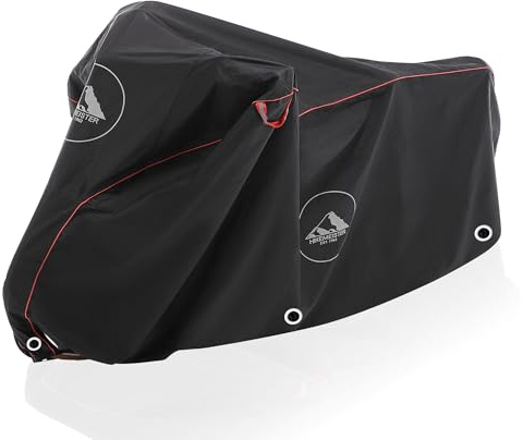 HikeMeister® Premium Qualität Fahrradabdeckung Wasserdicht 300D Oxford Abdeckungen Fahrradschutzhülle Fahrradträger für 1/2 Fahrräder Wasserfest Atmungsaktiv Regenschutz Schutzbezug (Für 1 Fahrrad)
