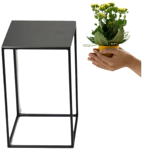 Anwicar Blumenständer 40 cm, Blumenhocker, Stehender Blumenständer, Blumensäule, 40 cm, Pflanzenstand Pflanzenständer Pflanzenhocker, im Loft-stil, Schwarz