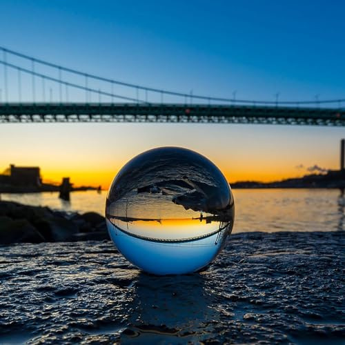 Sfera di cristallo con supporto, 120 mm, K9, trasparente, per meditazione, decorazione, fotografia