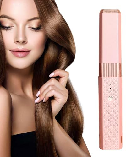 Moreeulsi Plancha De Pelo Plancha, Plancha,Plancha plana pequeña y uniforme sin cable - Accesorio para el cabello, suministros de peinado portátiles multifuncionales de calentamiento rápido