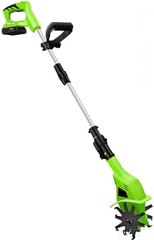 sjdoPulse Rotavator Électrique sans Fil À Main, Motoculteur De Jardin avec Batterie Rechargeable De 4000 Mah Et Chargeur, Outils De Fraisage De Sol De Houe De Motoculteur Portable pour Potagers