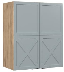 Vicco Hängeschrank Fame-Line, Hellblau-grau, 60 cm | MDF-Front · Soft-Close · 2 Einlegeböden · Metallgriffe · ✓ Praktischer Stauraum