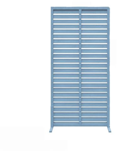 Freistehende dekorative Zaunpaneele aus Holz für den Außenbereich, für Balkon, Terrasse, erweiterbar, Hof, Garteneinfassung, Lattenzaun (blau, 60 x 150 cm)