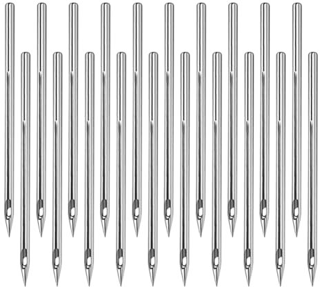 FSSTUD Lot de 20 aiguilles de rechange pour alêne de cuir, aiguilles épaisses à coudre à la main, aiguilles à coudre à grand trou, aiguilles pour réparation