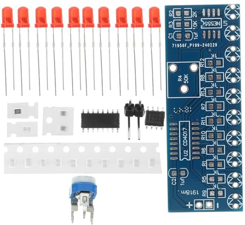 TOPBATHY 4 Stück Selbstgemacht Lötübungsset Led Wasserfließlicht Modul Elektronisches Lauflicht Bausatz Für Elektronikunterricht Und Hobby