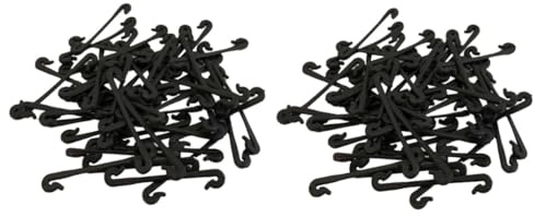 POPETPOP 2 Ensembles Bandage Piquets De Plantes Raisin Usine Holding Ficelle pour Le Jardinage Clips en Plastique pour Plantes Grimpantes Liens De Tomates Clips De Vigne Noir 50 Pièces * 2