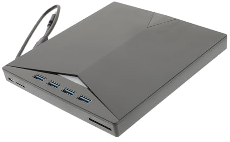 SHINEOFI Lecteur DVD Externe USB 3.0 et Graveur CD-rom Portable, Compatible Ordinateur, Ultra-Fin Léger, Haute Vitesse, Lecture Vidéo/Musique, Installation Système, Usage Mobile, Design