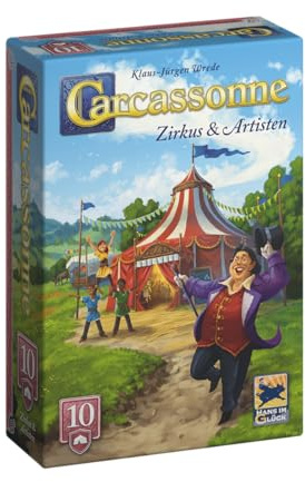 Hans im Glück Carcassonne – Zirkus und Artisten (Auflage 2025), 10. Erweiterung, Familienspiel, 2-6 Spieler, 7+ Jahre, 45 Minuten, Deutsch