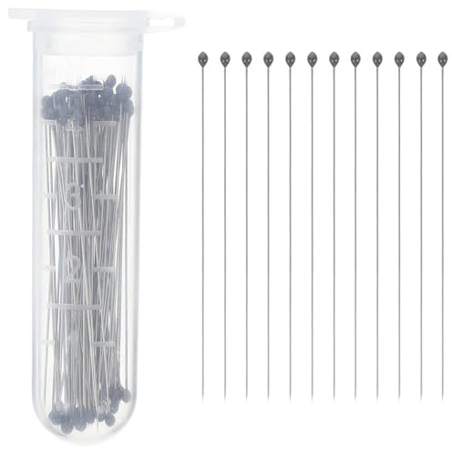 LOLIPPYY 100 Épingles de Fixation en Acier Inoxydable pour Spécimens D’insectes, Aiguilles de Montage Taille 00, Kit Entomologie, Outils Précis pour Préparation et Observation Scientifique