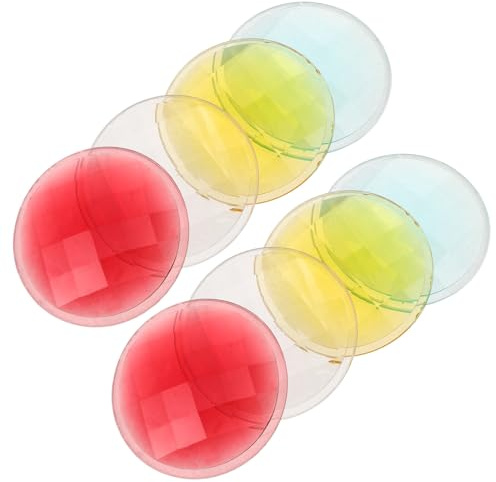 Uonlytech Set 8 Pezzi Lenti Prismatica per Caleidoscopio, Accessori Artigianato Fai da Te per Ragazzi e Ragazze, Ricambio Lenti Colorate 38x5mm per Creazione e Riparazione Caleidoscopi