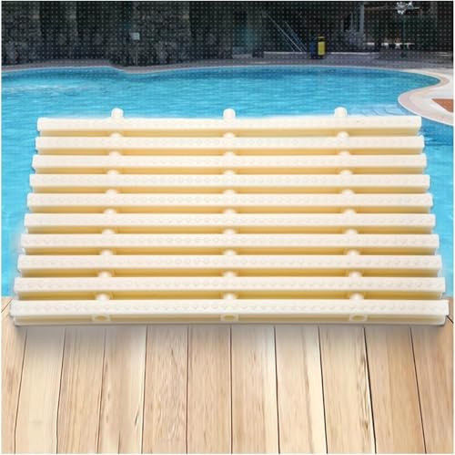 IPAGSEFWE Caillebotis en plastique pour piscine, Grille de drainage épissable en plastique ABS for trop-plein piscine, beige, 30/35/40 cm(Beige-11.8in,1pcs)