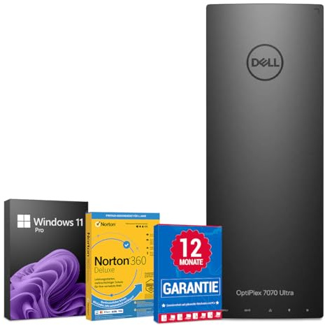 Dell OptiPlex 7070 PC Computer Intel Core i7-8565U@ bis zu 4,6 GHZ 16 GB 256 GB SSD mit Windows 11 Pro & GRATIS Bluetooth, WLAN & Antiviren-Software inkl. 12 Monate Garantie (Generalüberholt)