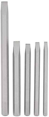 ZDETGU Juego de Cinceles de Acero de Aleación de 5 Piezas, Herramientas de Perforación de Vástago Recto para Hormigón, Piedra y Carpintería, Cincel para Tallar Madera, Cincel Perforador, Kit de