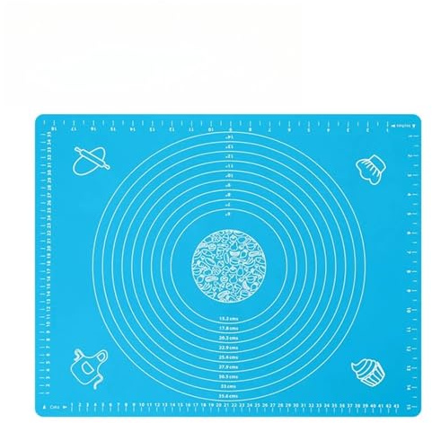 Tappetini stendipasta Tappetino da forno antiaderente in silicone for impasto for pizza, utensili cucina resistenti al calore, accessori for la cottura(BLUE,50x70cm)