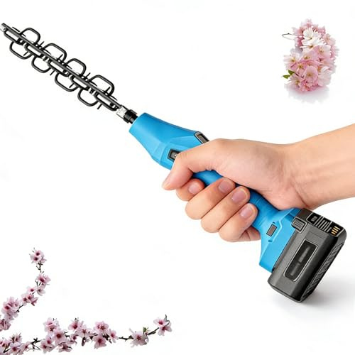 Electric Fruit Tree Pruning Machine, Flower Thinner with 4 Speeds & Forward/Reverse, Battery Powered Garden Tool