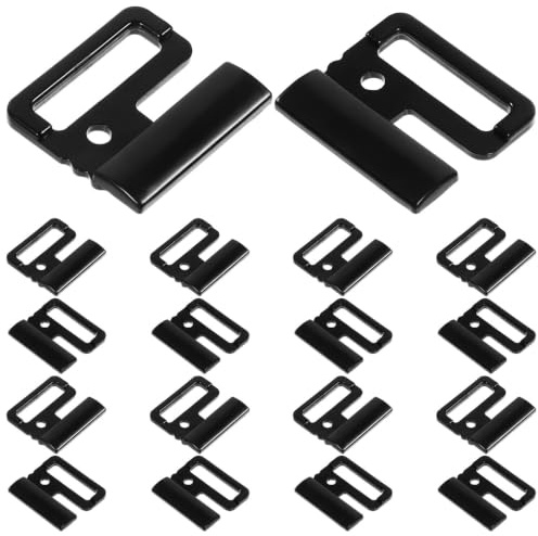 ABOOFAN 10 Paia di Ganci per Reggiseno in Plastica Nera, Resistenti e Decorativi, Clip Portatili per Costume da Bagno e Accessori Intimo Donna