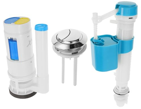 Abaodam Kit de Reparación para Inodoro Sanindusa Wc Repuestos Válvula de Llenado y Doble Descarga para Tanque de Inodoro de Diseño Abs y Ahorro de Agua