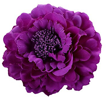 Butterme Multicolor Chiffon Blumen Blütenblatt Haar Clip Bogen Clip Barrettes Zubehör Alligator Clip Mädchen Headwear Kopfschmuck Blume Bogen Hairclip (Dunkelviolett)