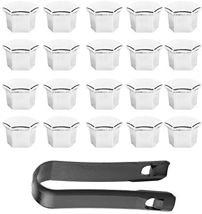 KIMISS 20Pcs Cache-écrous, couvre-écrou de roue Pour 307 308 408 206 207 Couvercle-écrou de pneu Nylon Plastique Couvercle de jante pour écrou de roue
