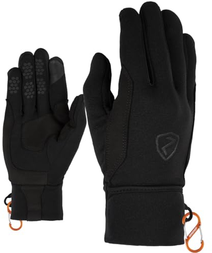 Ziener Herren GAZAL Touch Ski-Tour/Outdoor/Bergsport Handschuhe | Winddicht atmungsaktiv Polartec, black, 7,5