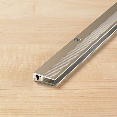 HORI® Bodenprofil Übergangsprofil I Aluminium-Bodenleiste in Silber, Champagne und Edelstahl I passend für Vinyl, Laminat, Parkett I Abschlussprofil Bodenbelagstärke: 4-9 mm I Edelstahl Silber Alu