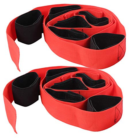 CHICIRIS 2Pcs Tie Leg Race Game Bands, 6 Legged Race Bands Nylon Giant Footstep Gurtband für Familientreffen Team Games 5cm Breite