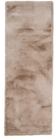 FRAAI | Home & Living Hochflor LäUfer - Comfy Supreme Taupe - 80x200 cm | Shaggy, Einfarbig - Ländlich, Modern, Skandinavisch - Schlafzimmer, Flur - Fellteppich