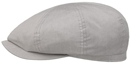 Stetson Hatteras Flatcap Sustainable Bio-Baumwolle Made in EU Herren Ganzjährig hellgrau 61 cm