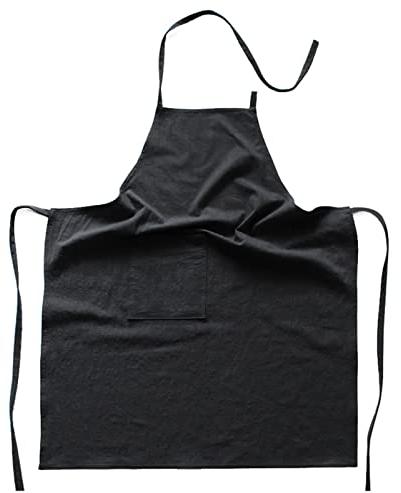 Arbeiter Werkzeug Tool Schürze Canvas Einstellbare Arbeitsschürze Mit Großen Taschen For Ingenieure Tischler Handwerker Fit For Küche, Garten, Keramik, Handwerk Werkstatt,Garage ( Color : Black , Size