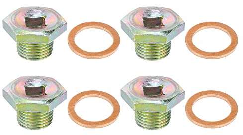 A ABSOPRO Tappo Coppa Olio Motore 4pz Bronzo M16x1.5 Per Scarico Olio