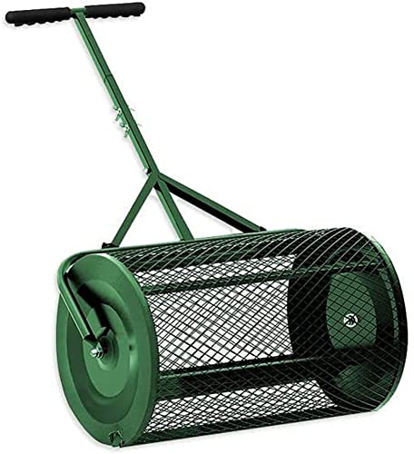 Spargitore di Muschio di Torba, spargitore di Compost da 24 Pollici, fioriera per seminatrici da Giardino con Manico Lungo Regolabile, Leggero e Durevole, per concime Superiore, Terra, pacciame, fer
