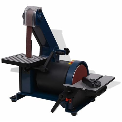 ADWOA Levigatrice Combinata con Nastro e Disco 300 W,Levigatrice da banco
