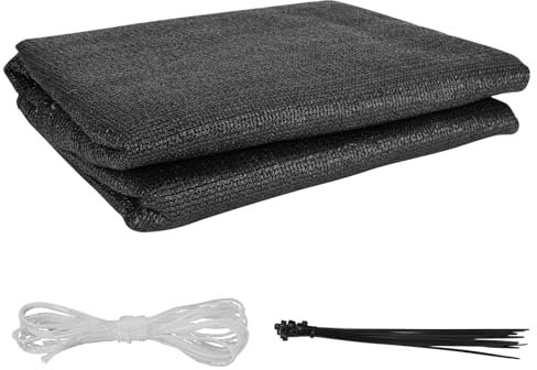 WIGUROE Sichtschutzzaun, 1× 5 m Gartensichtschutznetz, 130 g/m² Zaunschutz, UV-beständig, reißfest, Windschutz, mit Kabelbindern und Ösen