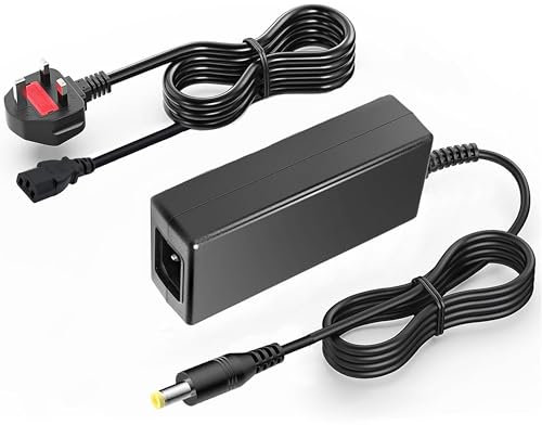 Xzrucst AC/DC Adapter Compatible with Polycom SoundStation IP5000 IP6000 2201-15600-00 IP 5000 IP 6000 VoIP Conference Phone Poly com Sound Station IP Telephone UK Power Supply (w/Barrel Round Tip)