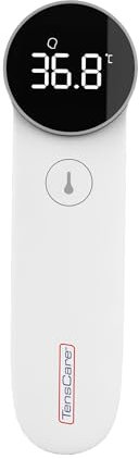 TensCare DigiTemp Termómetro Digital Infrarrojo para bebés, niños y adultos. Mide la temperatura corporal y de objetos con modos de frente, oído y objeto.