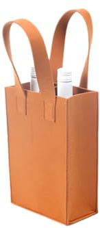 Vyloky Flaskväska med fack, även för 1,5 liters flaskor, flaskpåse av filt, 100 % återvunnen förpackning, rymmer 6 flaskor, flaskpåse, svart, 2 Flasche, flaskväska